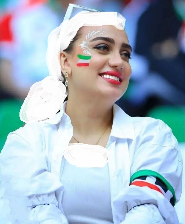 زنان خوش چهره ایرانی در استادیوم‌های قطر