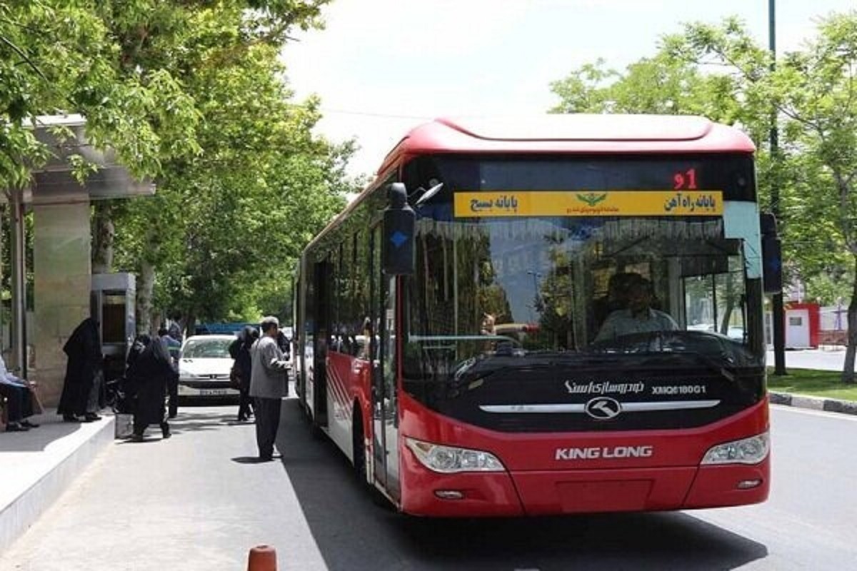 نرخ کرایه اتوبوس‌ های تهران