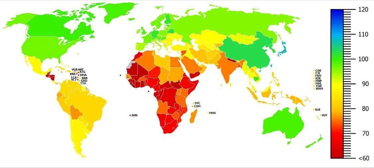 میانگین آی کیو ایرانی‌ها