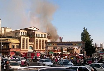 فیلم/ لحظات ابتدایی آتش‌سوزی در بخشی از بازار تجریش