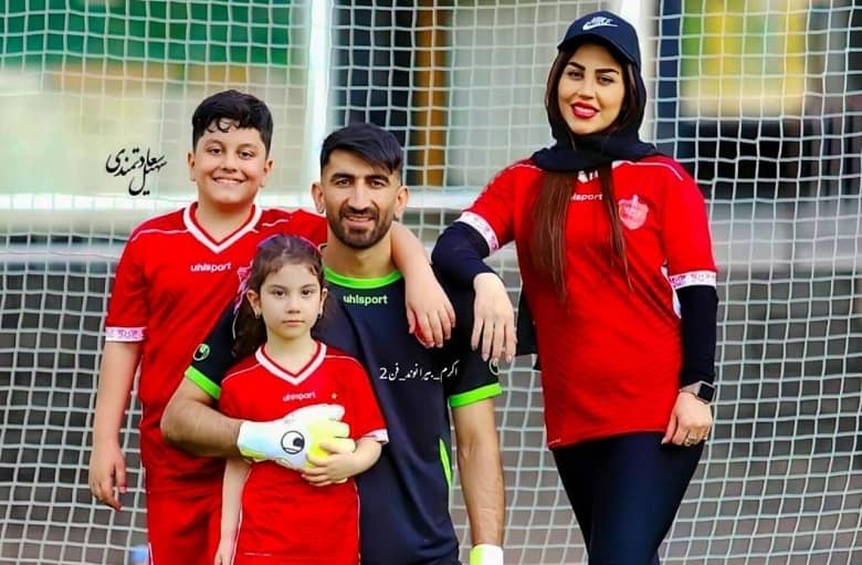 تفریح علیرضا بیرانوند ستاره باشگاه پرسپولیس در کنار همسر و فرزندانش