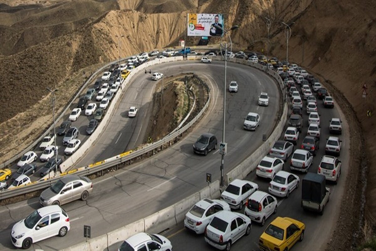 ترافیک فوق سنگین در آزادراه تهران-شمال