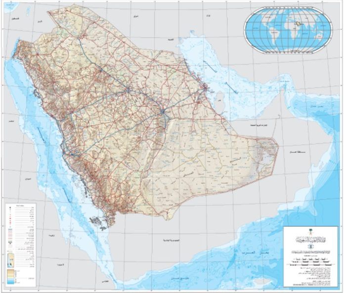 عکس/ عربستان نقشه جدید خود را منتشر کرد