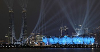 فیلم/  لحظه روشن شدن مشعل بازی‌های آسیایی در استادیوم مرکزی هانگژو