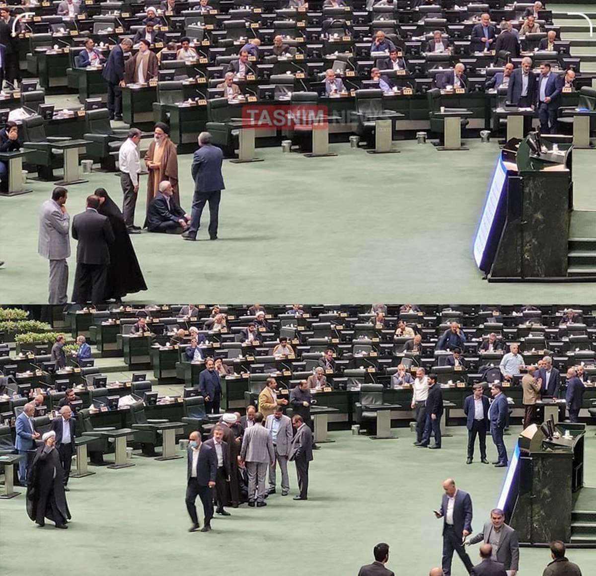 نادران در صحن مجلس تحصن کرد+ عکس