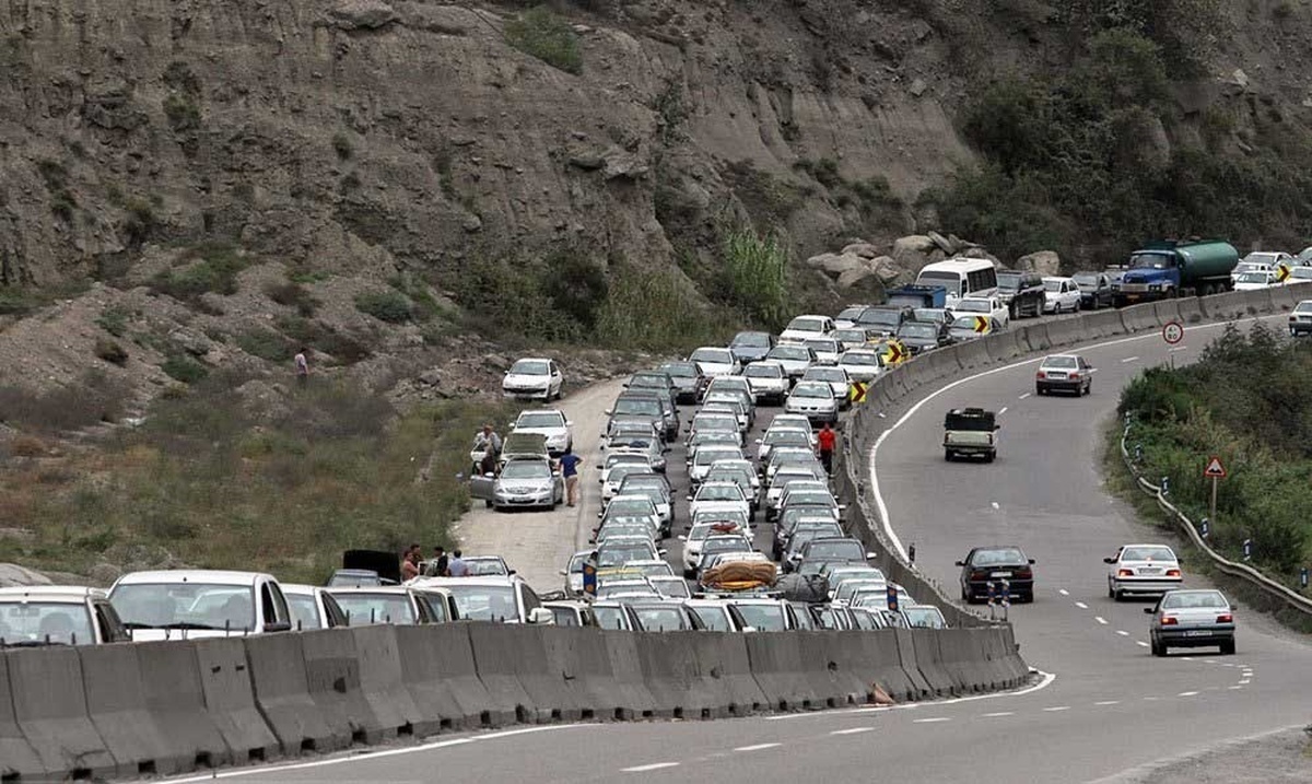 ترافیک فوق سنگین در جاده هراز