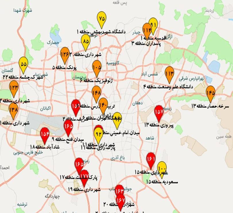 آلودگی هوا در تهران