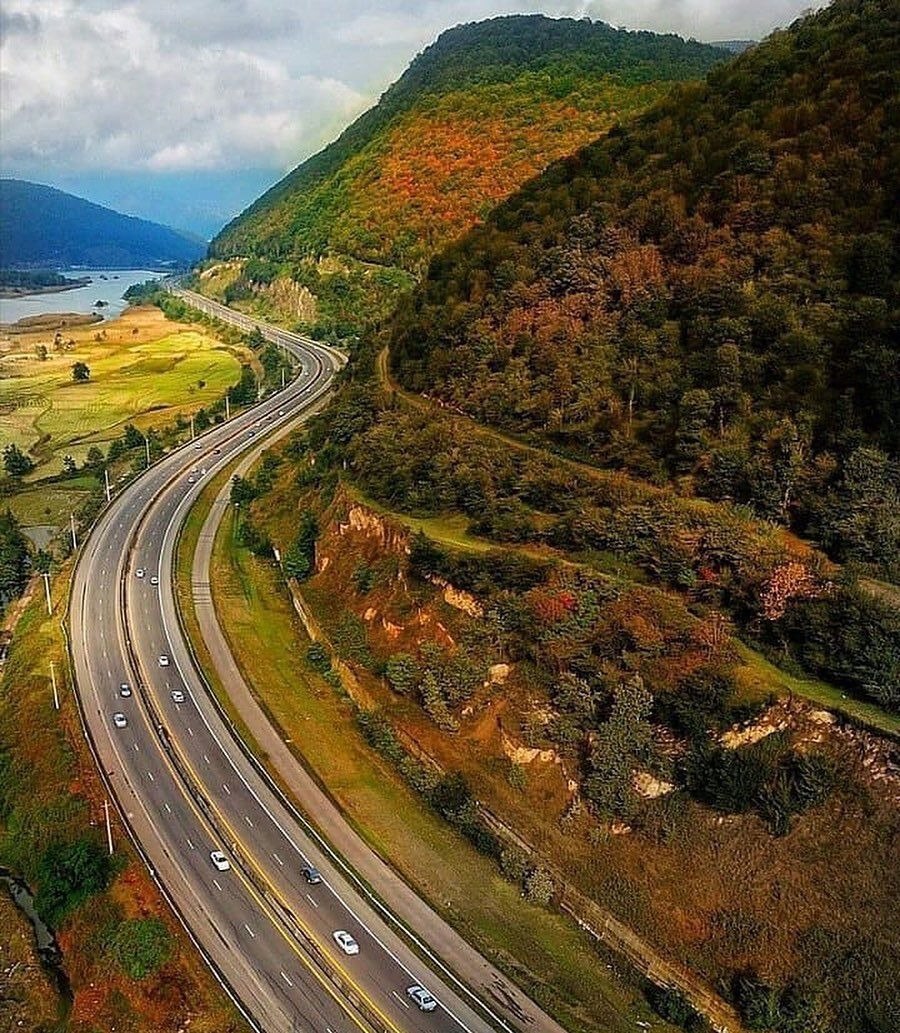 جاده رویایی و زیبای رودبار به رشت