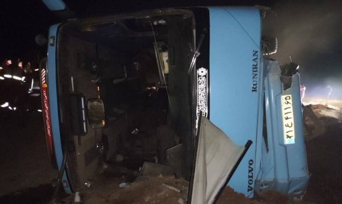 جزئیات تازه پلیس درباره واژگونی اتوبوس دانش‌آموزان