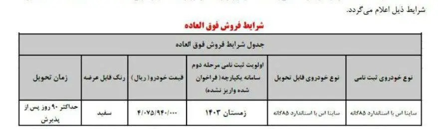 آغاز ثبت نام فروش فوق‌العاده سایپا بهمن ۱۴۰۳ + جزییات