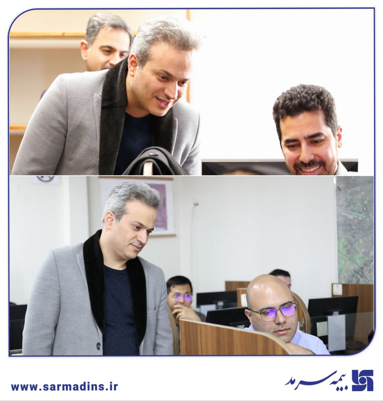 بازدید دکتر بهشتی‌نژاد از محل برگزاری دومین مرحله مسابقه علمی سرآمدان بیمه سرمد در تهران