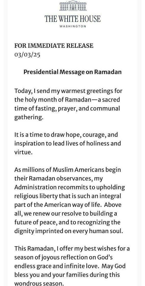 ترامپ فرا رسیدن ماه رمضان را به مسلمانان شادباش گفت ترامپ فرا رسیدن ماه رمضان را به مسلمانان شادباش گفت