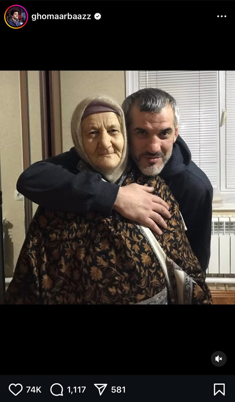 پست جالب رسول خادم برای یک قهرمان