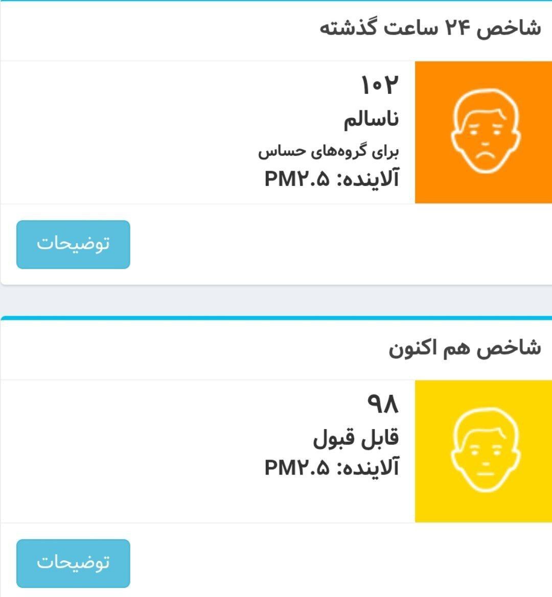 هوای تهران