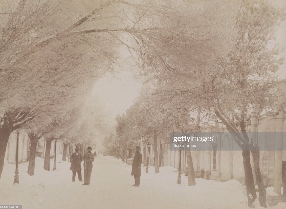 روز برفی در خیابان علاالدوله تهران
