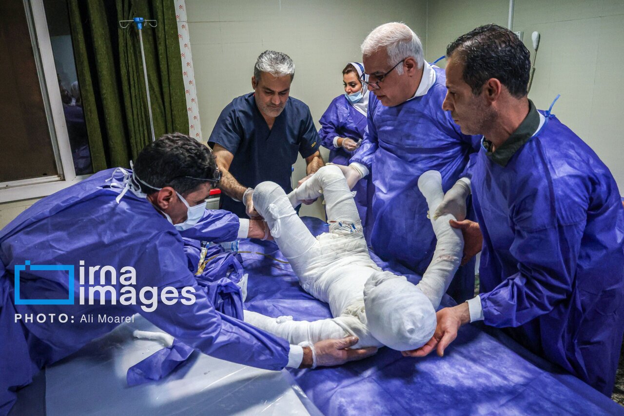 عکس/ عجیب‌ترین تصویر از مصدومان چهارشنبه سوری امسال