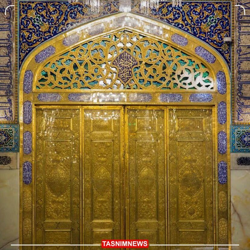 اولین عکس از درب جدید طلای حرم امام رضا (ع)