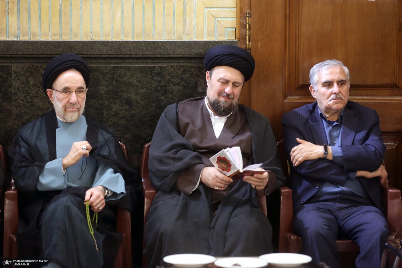 عکس/محمد خاتمی و حسن خمینی در یک مراسم ویژه