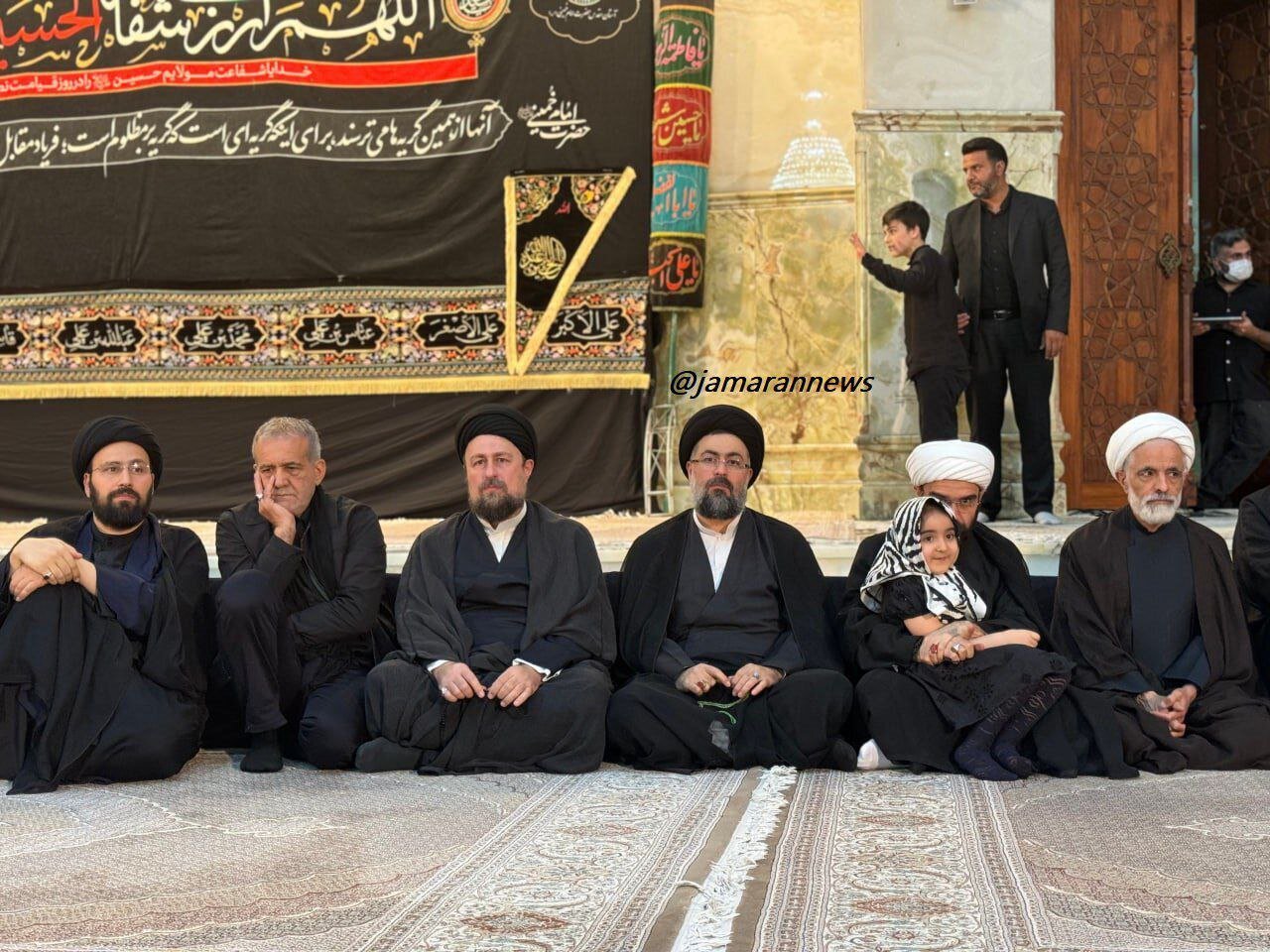 عکس/ تصویری از مسعود پزشکیان در کنار نوه امام خمینی (ره)