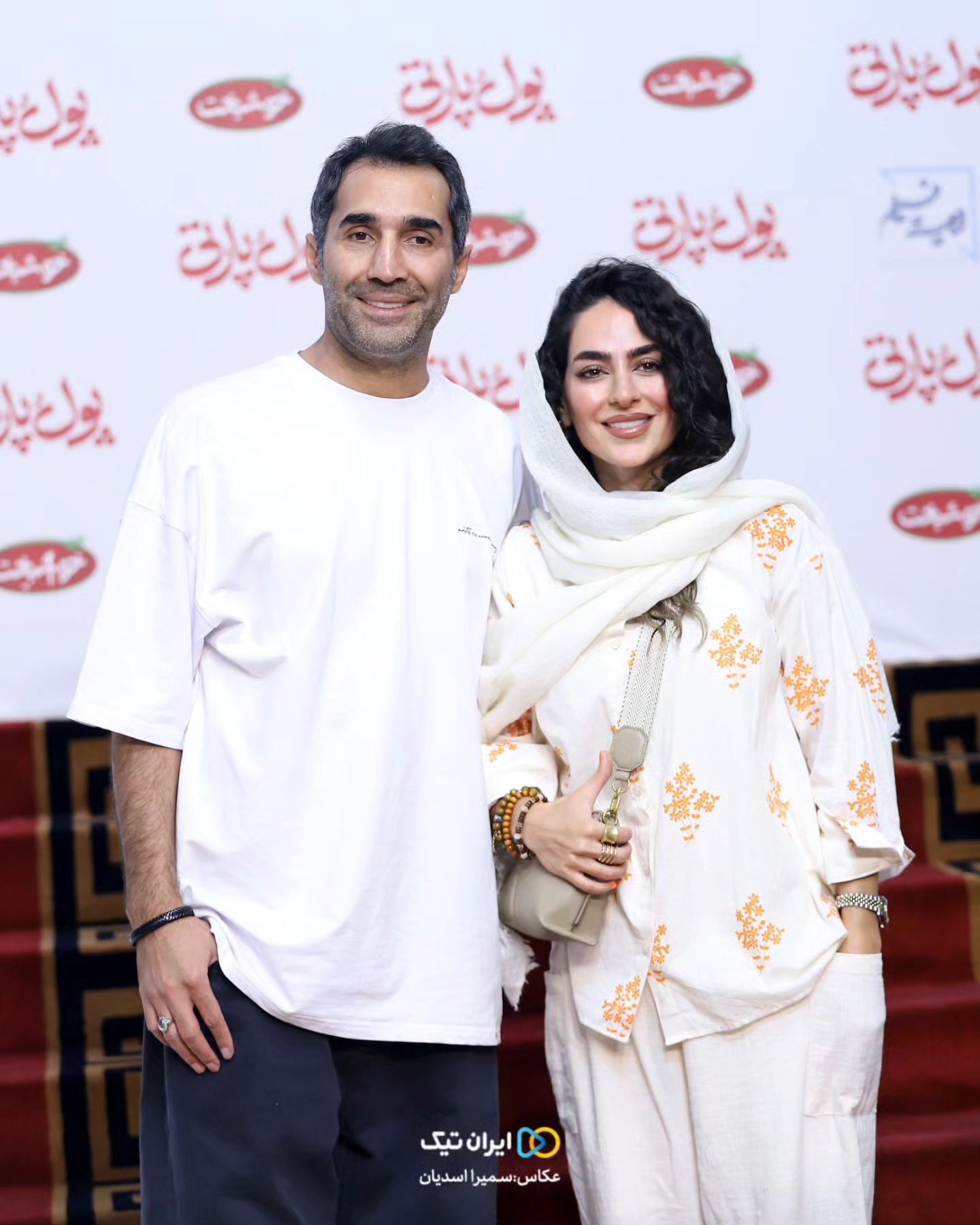 استایل جذاب هادی کاظمی و سمانه پاکدل در یک مراسم + عکس