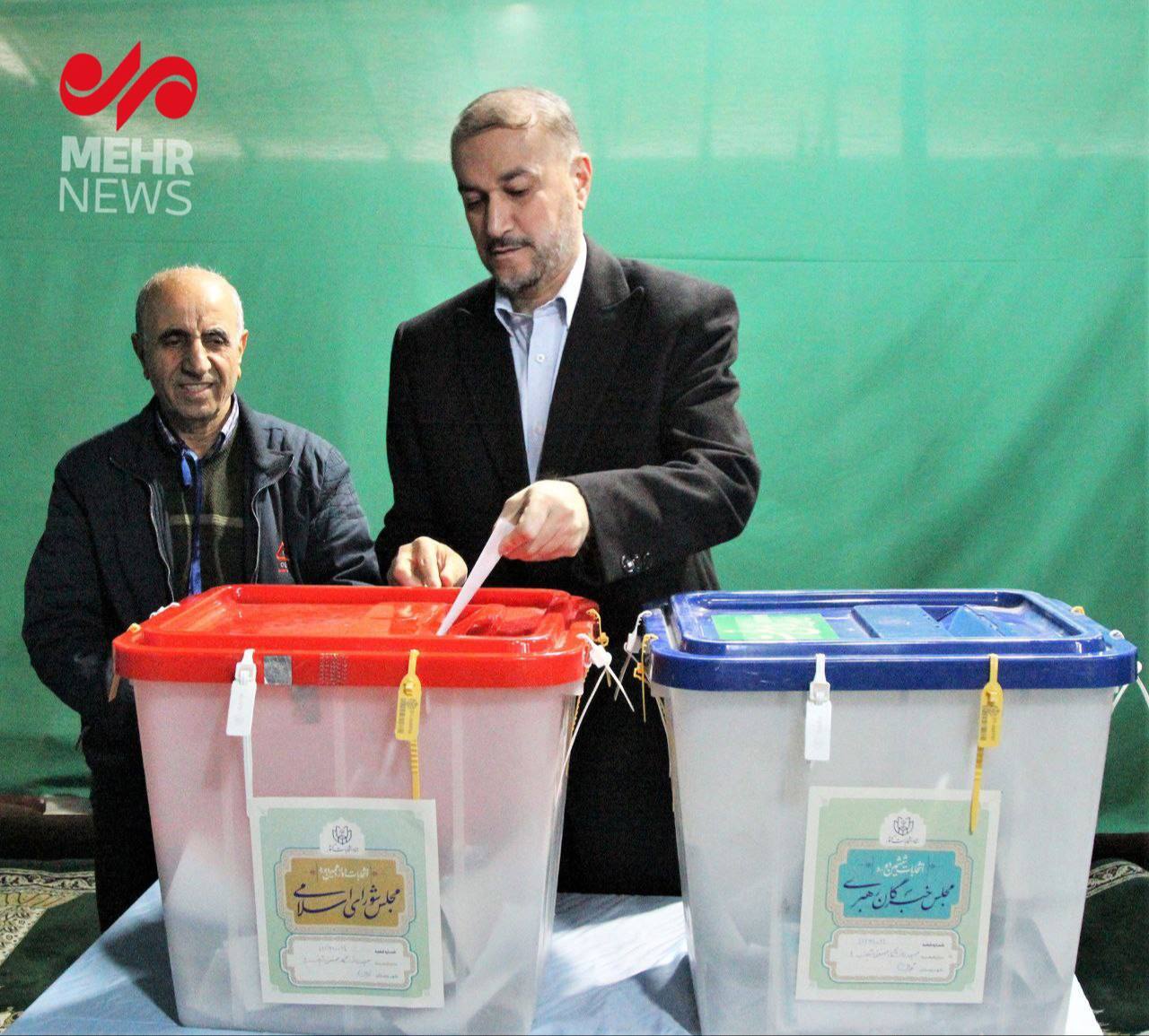 عکس/ آخرین حضور شهید امیرعبداللهیان در انتخابات