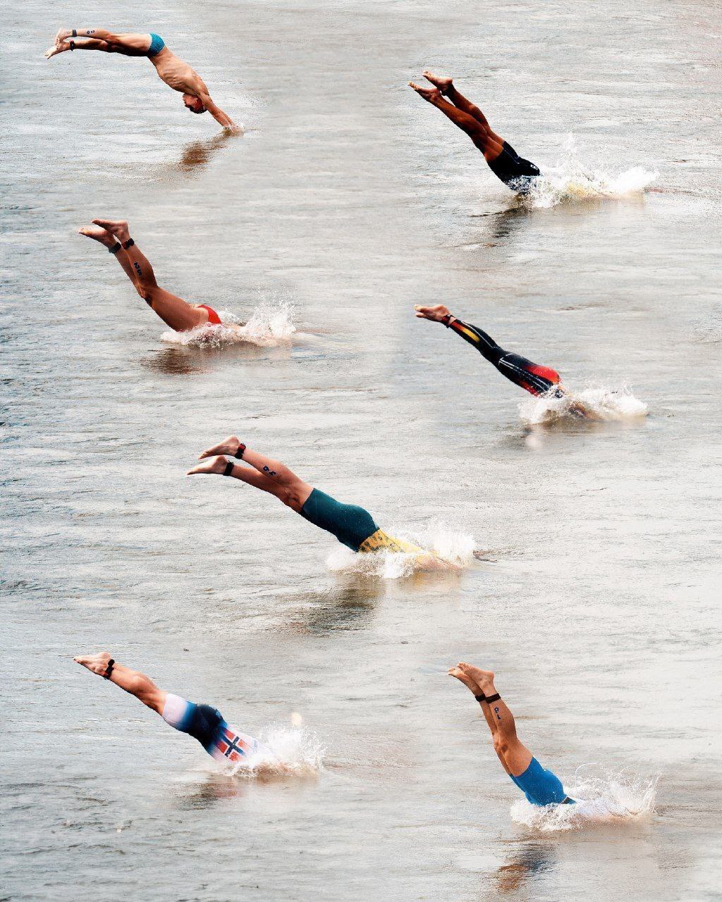 تصاویر زیبا از رقابت‌های شنا استقامت المپیک پاریس