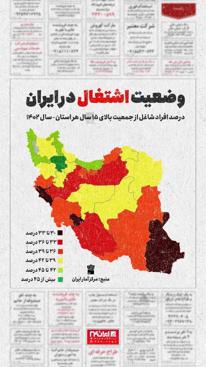 اینفوگرافی/وضعیت اشتغال در ایران چگونه است؟