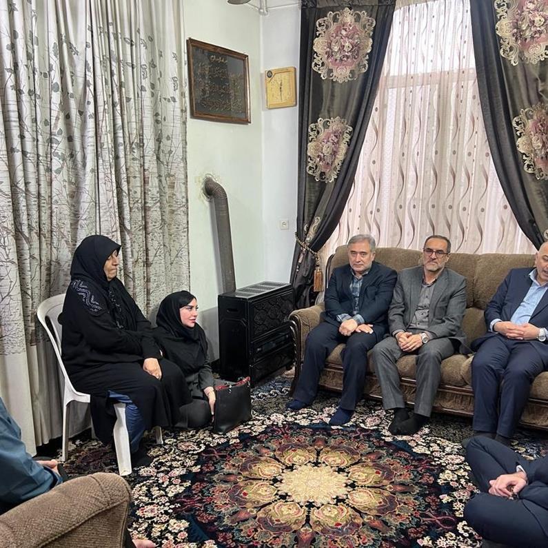 دیدار نوروزی مدیر عامل بیمه دی با خانواده شهید رضا گشت نورد
