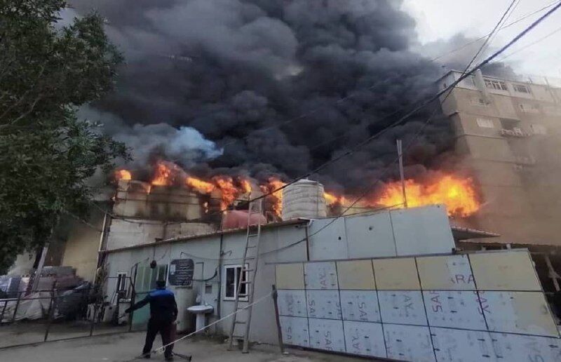 آتش‌سوزی هتل در کربلا