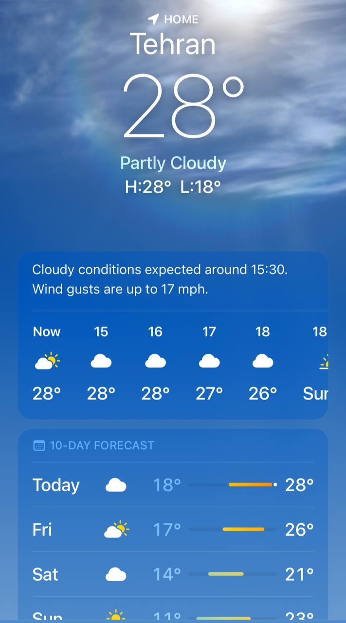 گرمای عجیب تهران در فروردین ماه