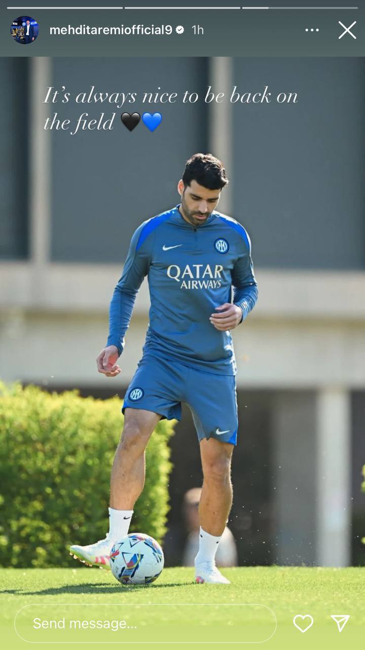 استوری معنادار مهدی طارمی در ایتالیا