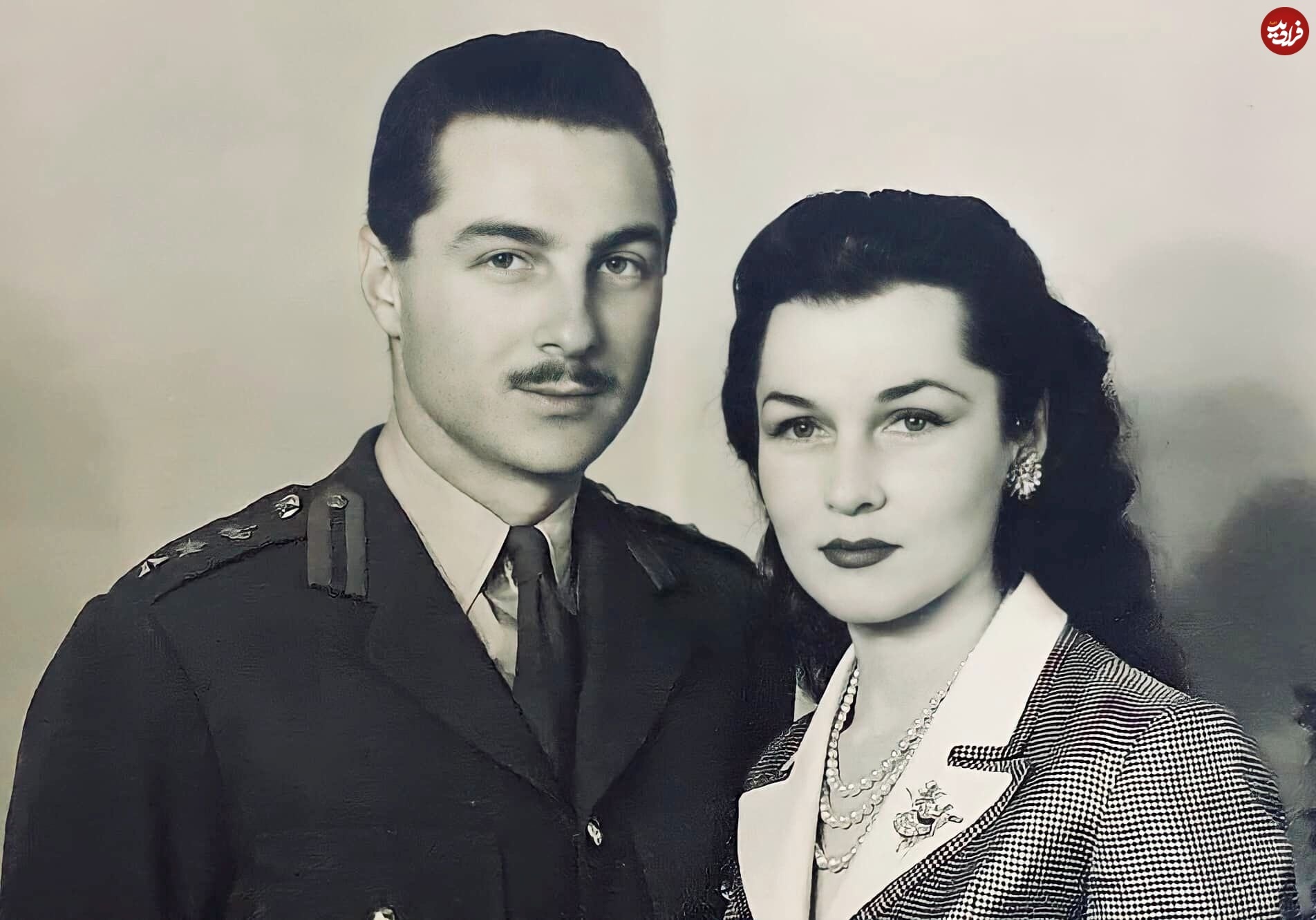 عکس/ فوزیه در کنار همسر دوم نظامی اش ۷۶ سال پیش در مصر