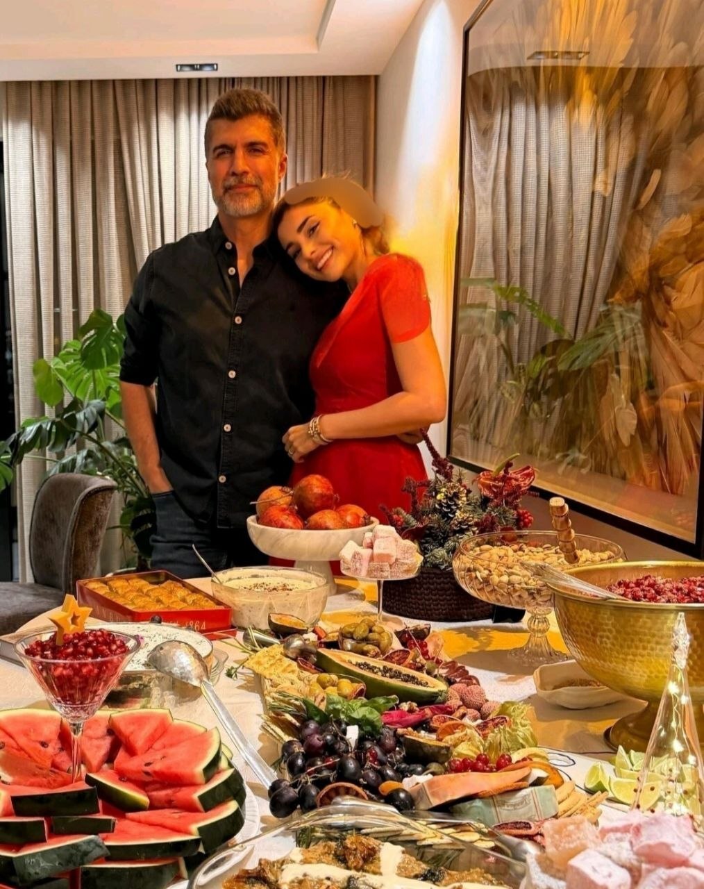 جشن شب یلدا با حضور اوزجان و همسرش