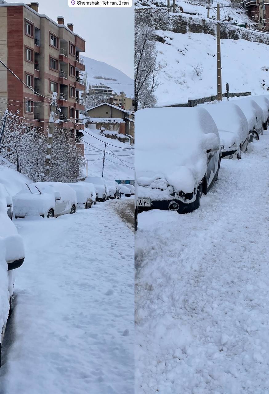 بارش برف در شمشک