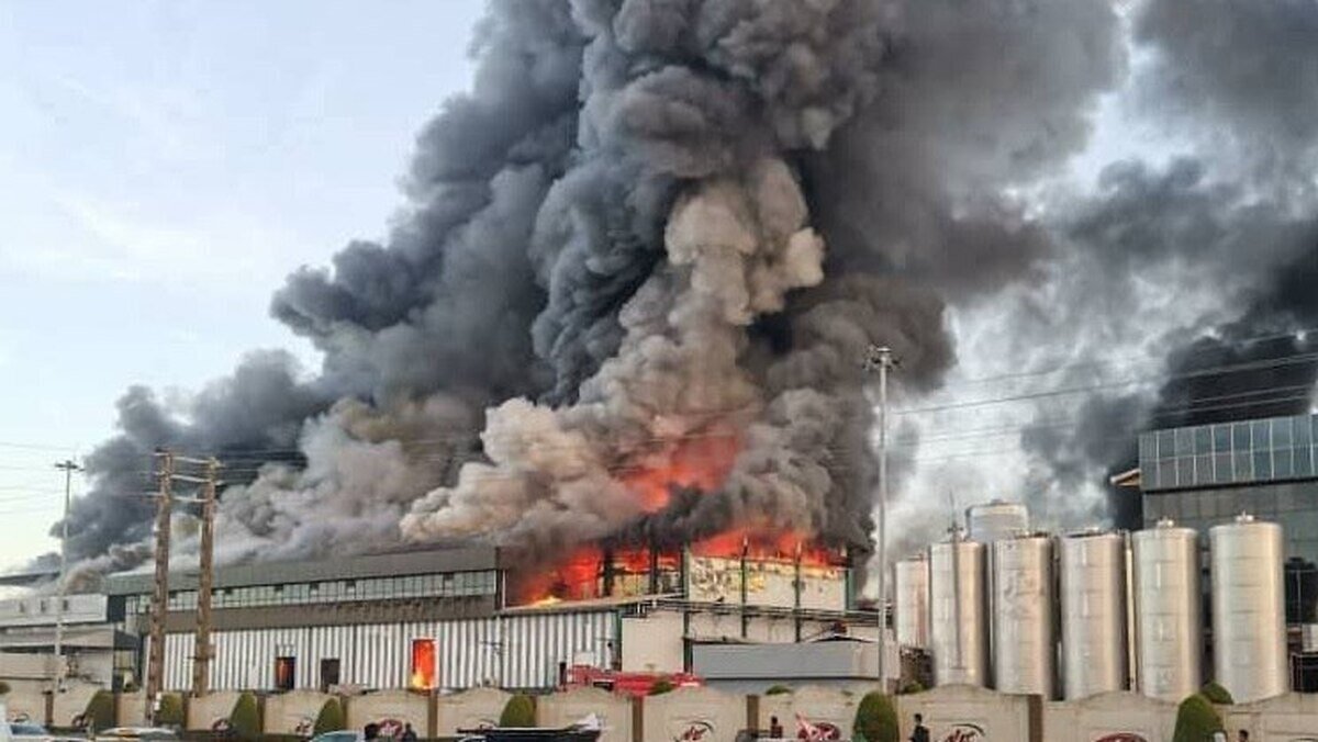 آتشسوزی در شرکت کاله آتشسوزی در شرکت کاله