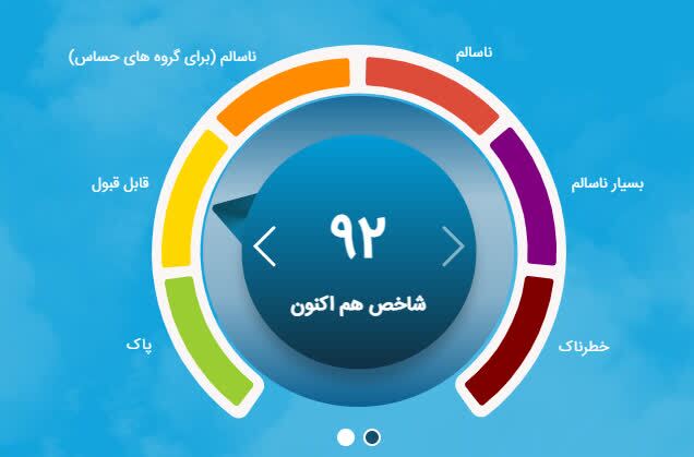 هوای تهران پاک است