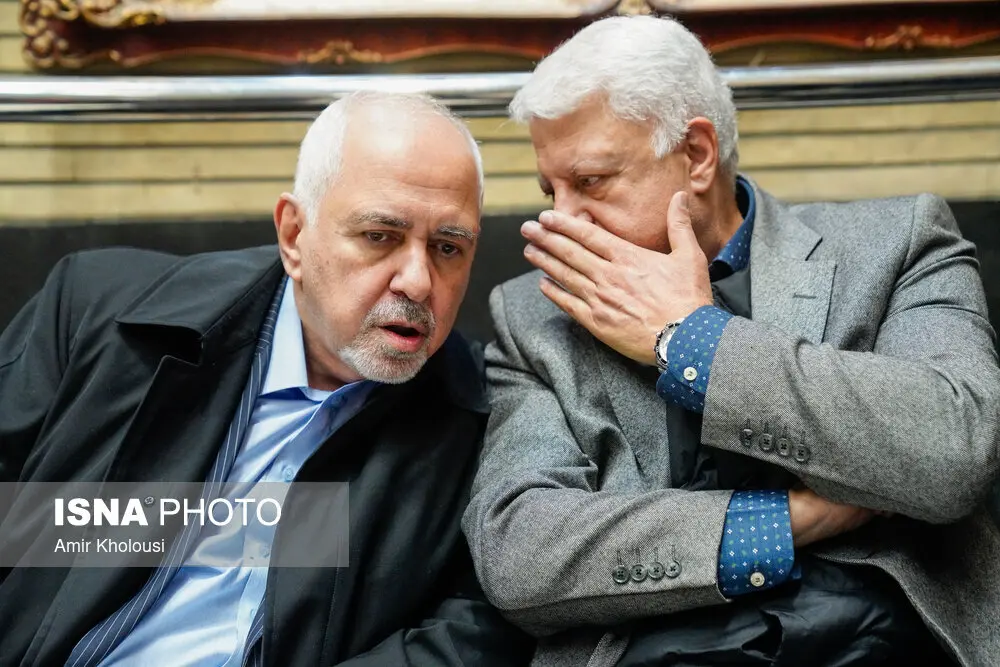 محمدجواد ظریف در مراسم یادبود مادر شریعتمداری