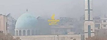 عکس/ نخستین تصاویر از انفجار یک مسجد در سوریه