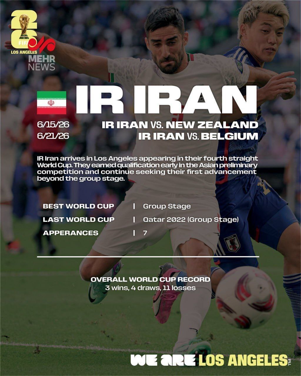 پوستر فیفا برای تیم ملی ایران