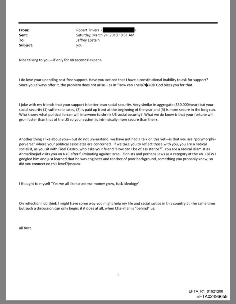 افشای نام احمدی‌نژاد در پرونده اپستین