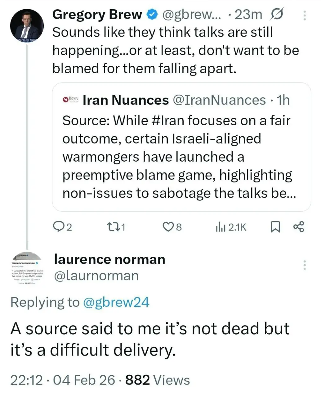 وال استریت ژورنال گزارش داد مذاکرات هنوز ادامه دارد