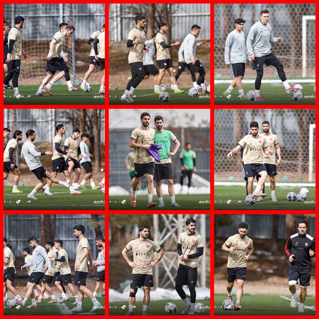 تمرین بازیکنان پرسپولیس