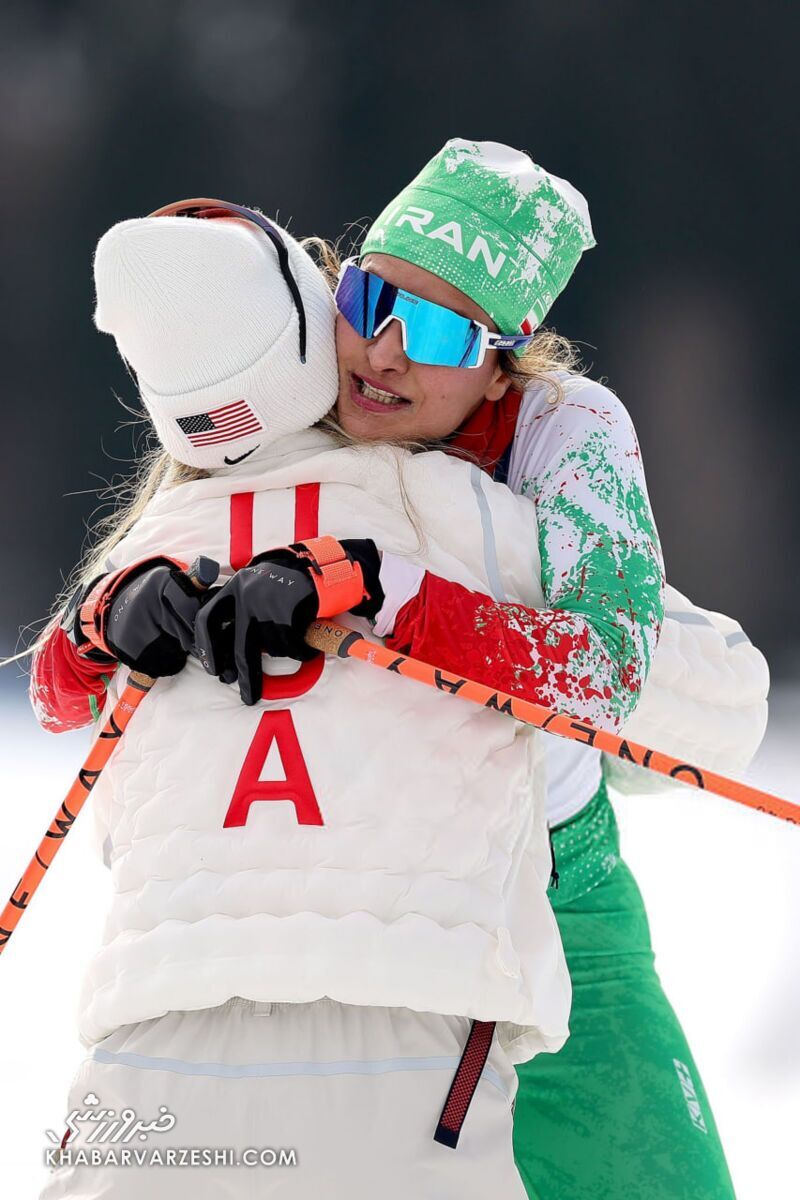 ورزشکار زن ایرانی در کنار ستاره آمریکایی