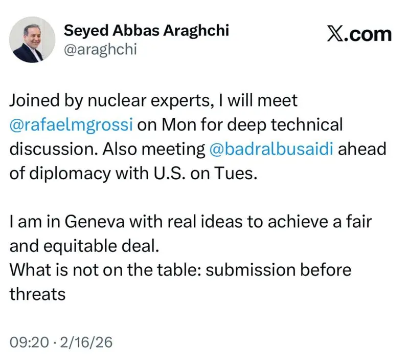 پیام مهم عراقچی درباره مذاکرات