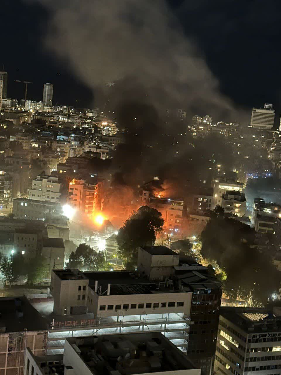 تخریب ساختمان ستادکل ارتش اسرائیل توسط سپاه