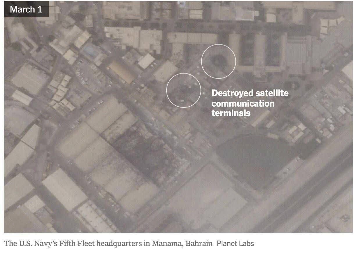آسیب زیرساخت‌های نظامی آمریکا پس از حملات ایران