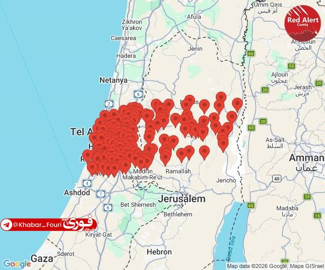 عکس/وضعیت آسمان فلسطین اشغالی هم اکنون