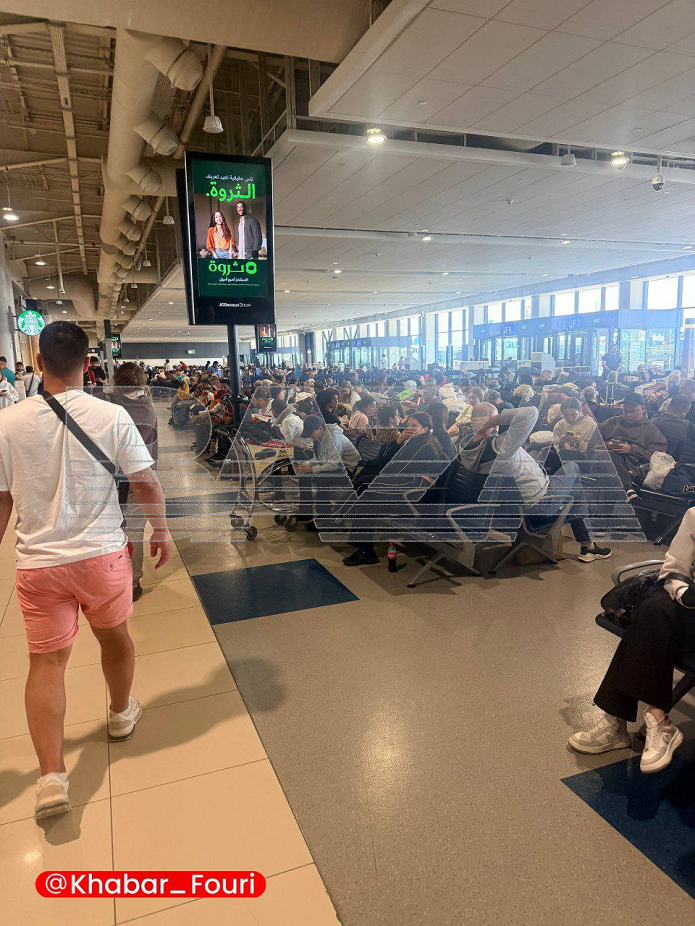 تصاویری از وضعیت فرودگاه دبی و مسافران