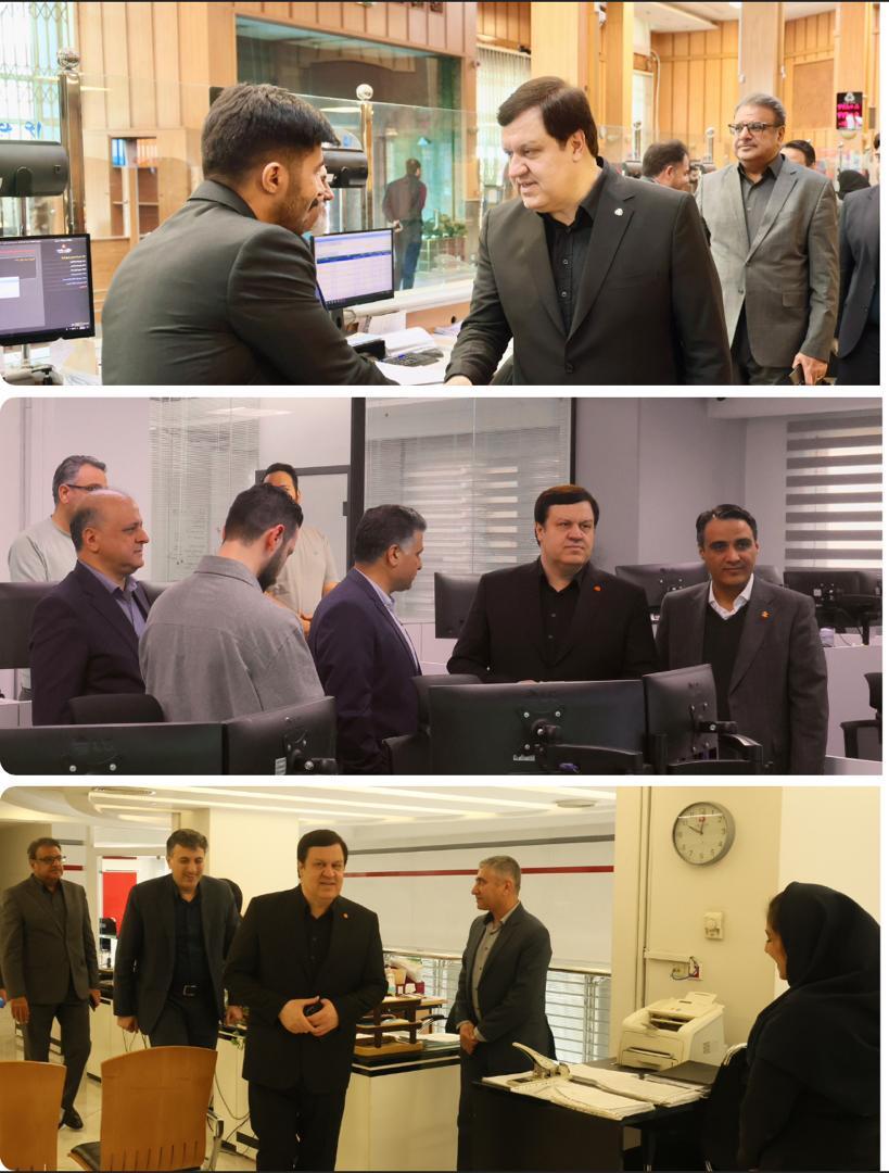 بازدید مدیرعامل بانک ملت از روند خدمت رسانی به مشتریان در شعب و واحد‌های ستادی بانک