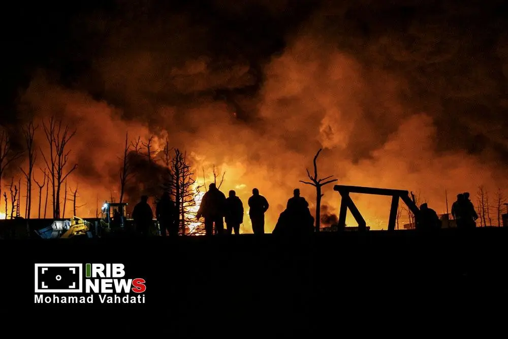 تصاویر تازه و آخرالزمانی از انبار نفت شهران